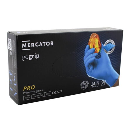 Nitrilové ochranné rukavice modré Mercator gogrip–L 50ks