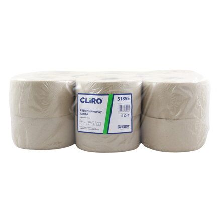 Toaletný papier JUMBO Ø 18cm 130m 1vr.55% belosť recykel 12ks
